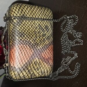 House of Harlow 1960 Multicolor Snake Print Clutch